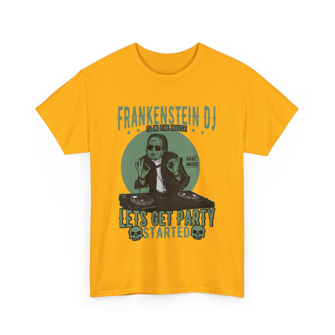 Frankenstein DJ T-Shirt - Graphic T-Shirt from Tee Utopia