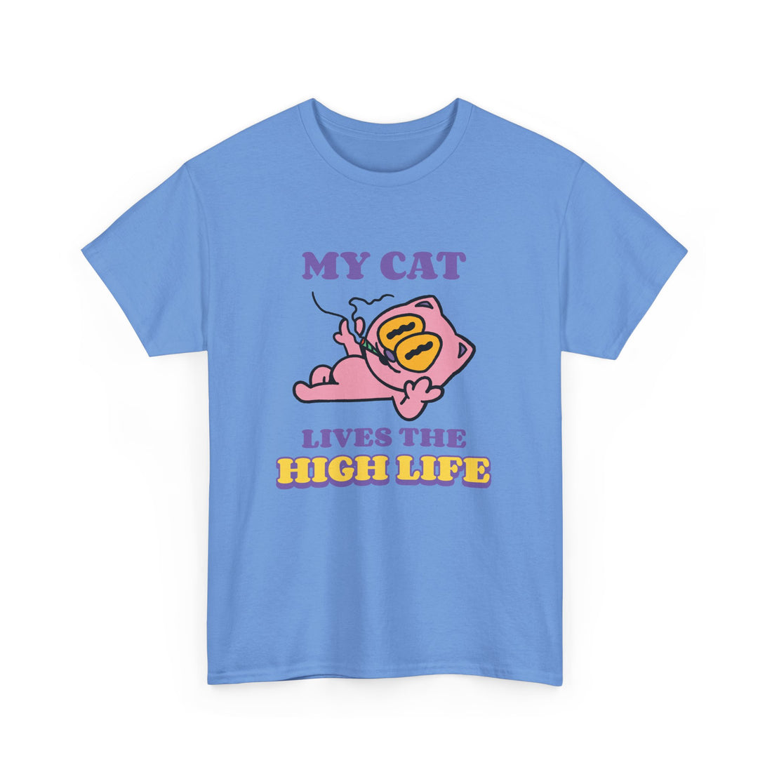 My Cat Lives The High Life T-Shirt - Graphic T-Shirt from Tee Utopia