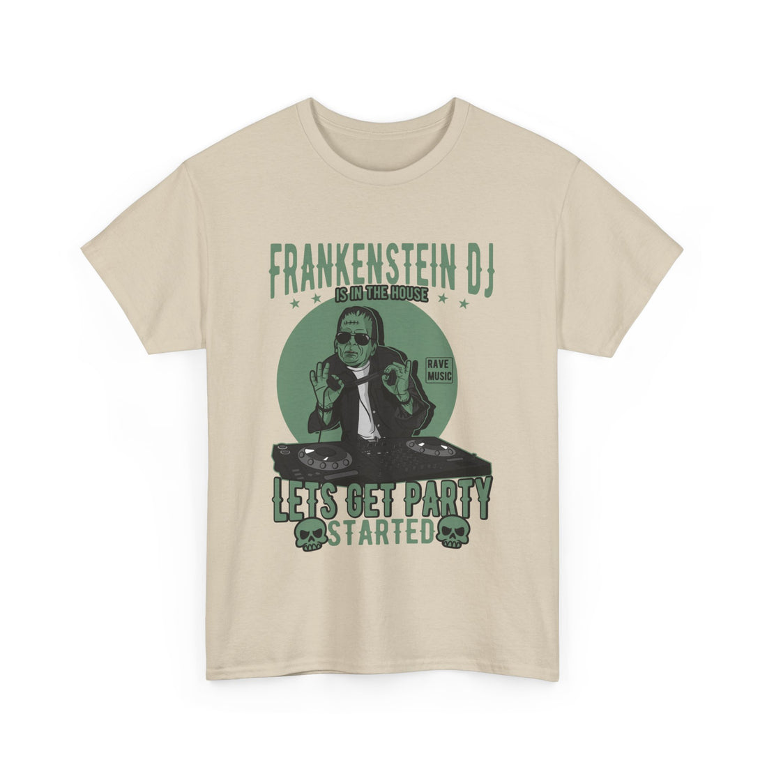 Frankenstein DJ T-Shirt - Graphic T-Shirt from Tee Utopia