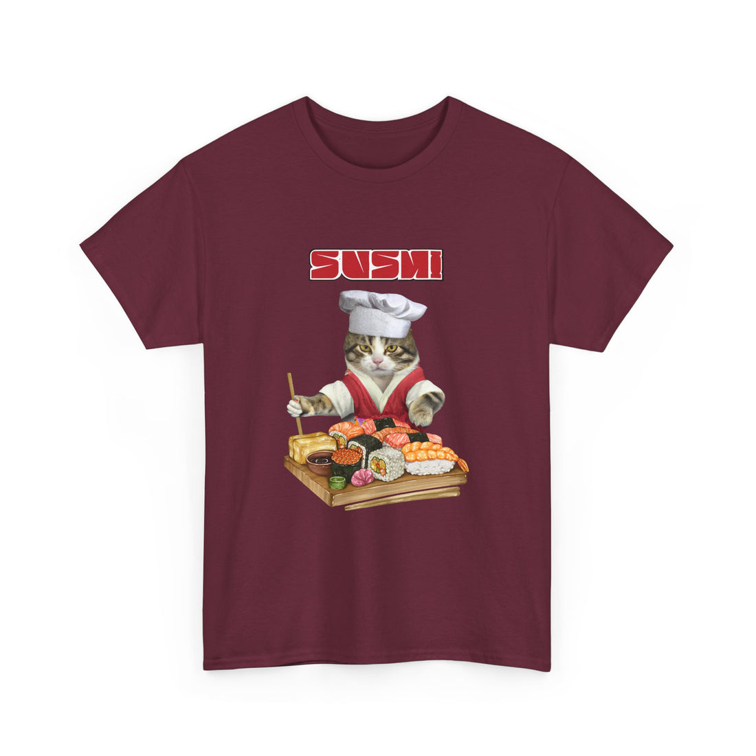 Sushi Cat T-Shirt - Graphic T-Shirt from Tee Utopia