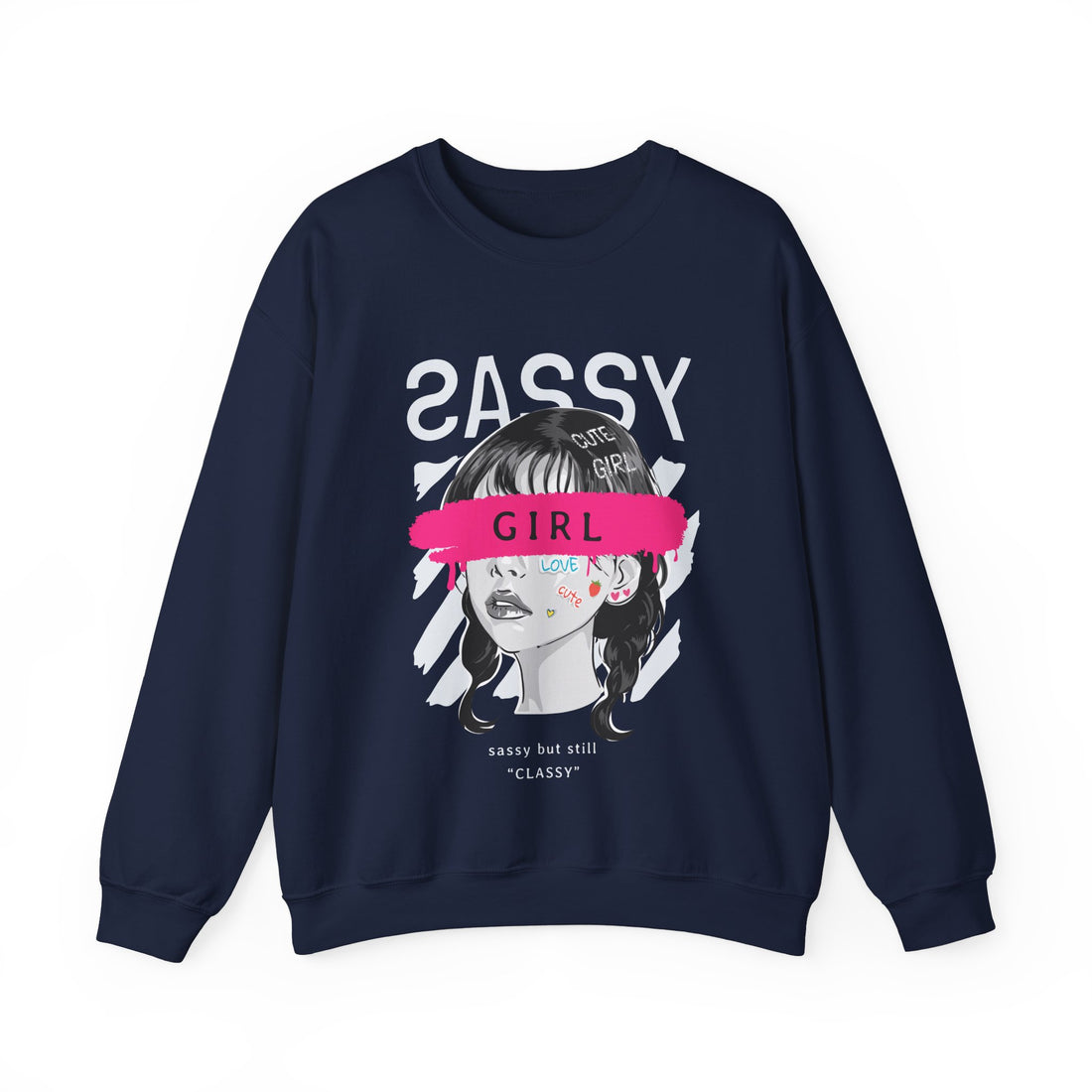 Sassy Girl Sweatshirt - Graphic Sweatshirt from Tee Utopia