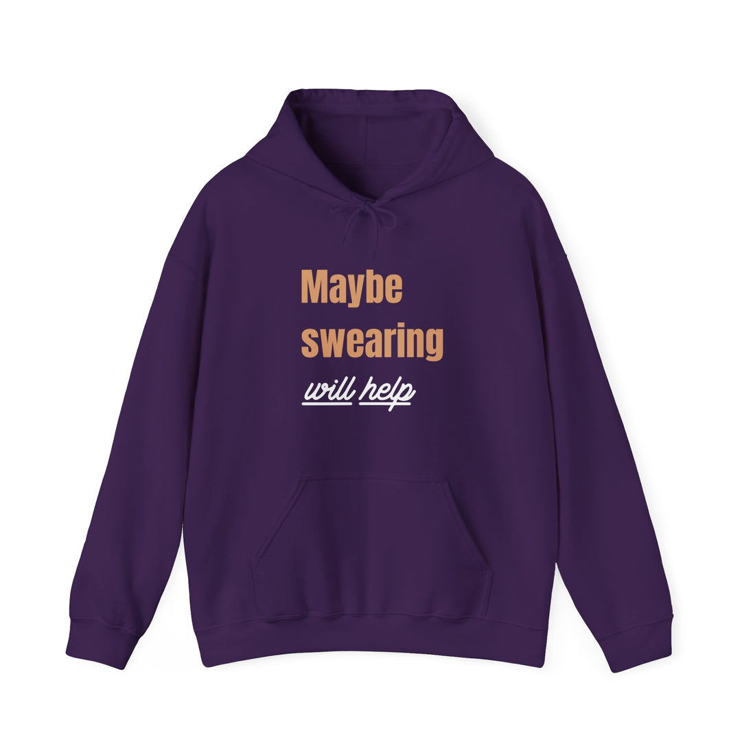 Maybe Swearing Will Help Hoodie - Graphic Hoodie from Tee Utopia