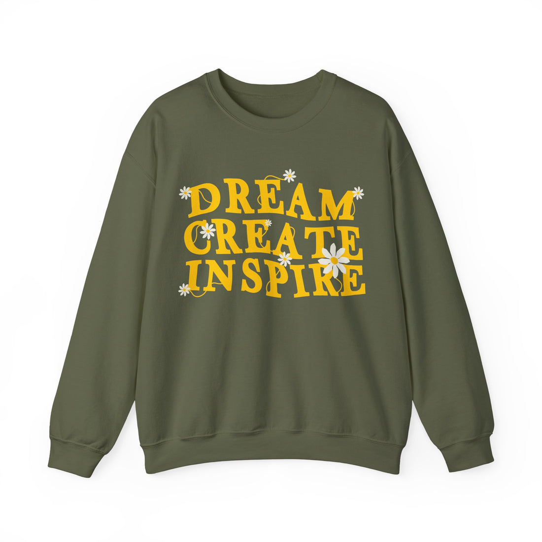 Dream Create Inspire Sweatshirt - Graphic Sweatshirt from Tee Utopia