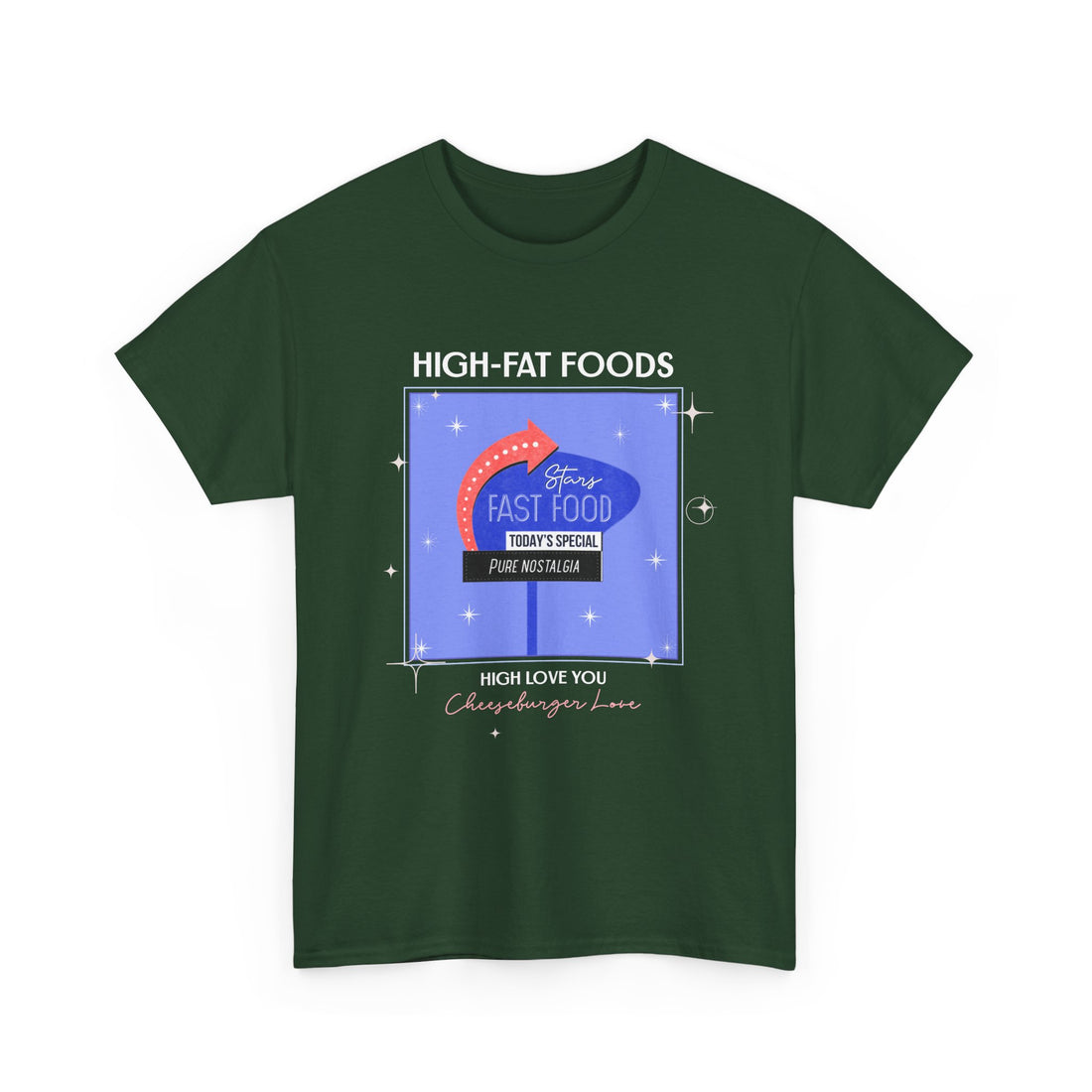 High-Fat Foods T-Shirt - Graphic T-Shirt from Tee Utopia