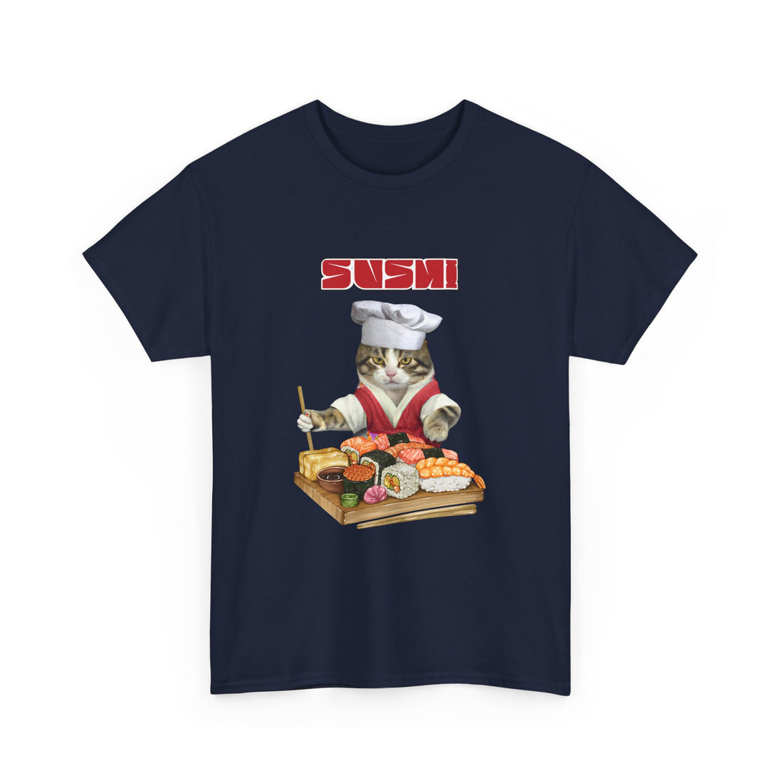 Sushi Cat T-Shirt - Graphic T-Shirt from Tee Utopia