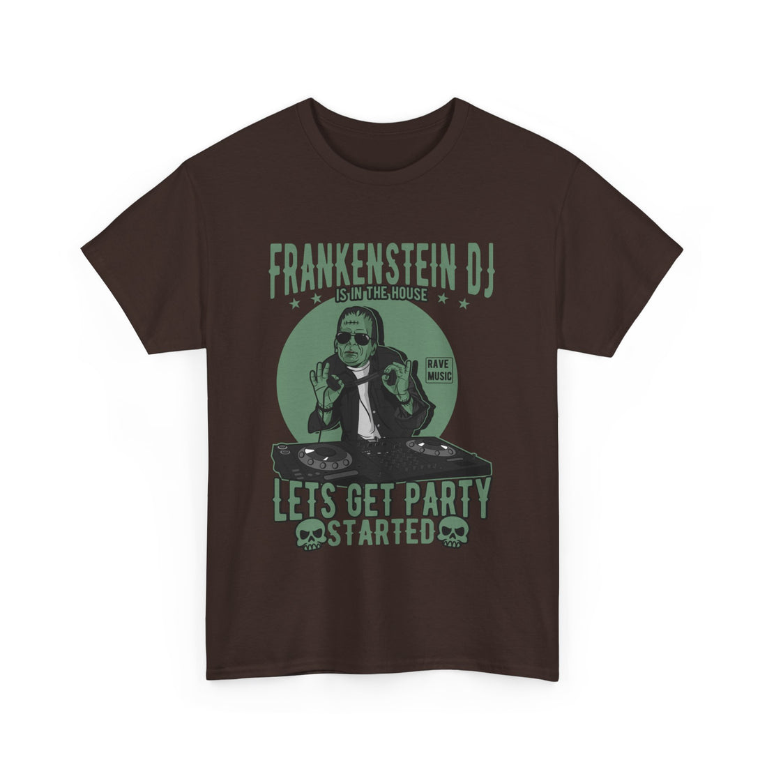 Frankenstein DJ T-Shirt - Graphic T-Shirt from Tee Utopia