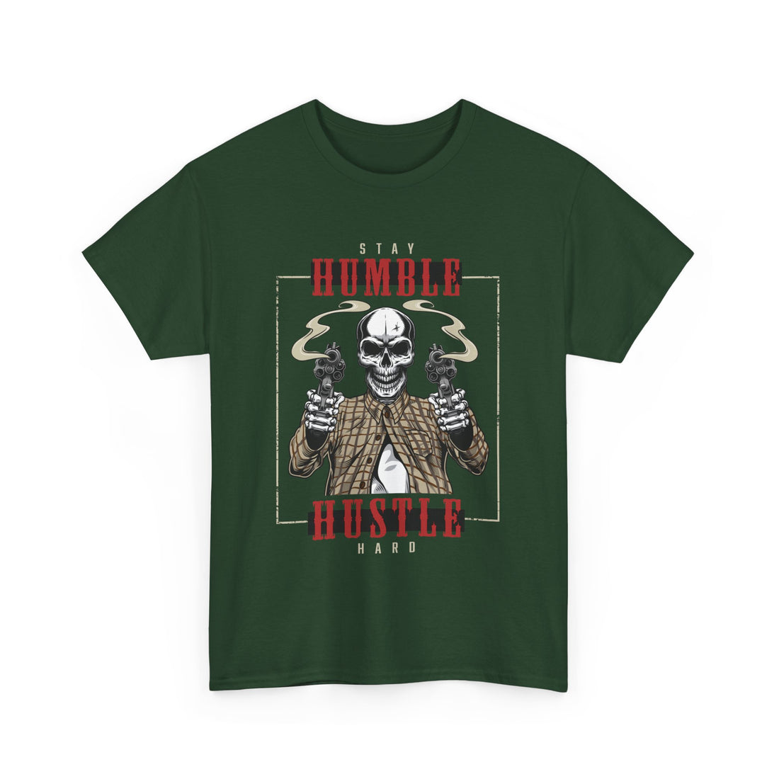 Stay Humble Hustle Hard Skeleton T-Shirt - Graphic T-Shirt from Tee Utopia