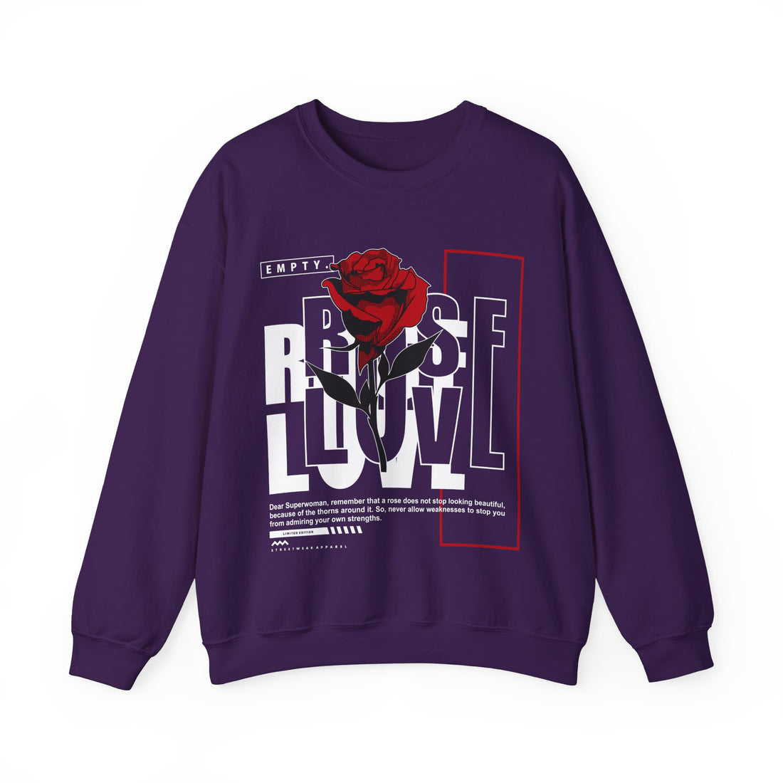 Rose Love Sweatshirt - Graphic Sweatshirt from Tee Utopia