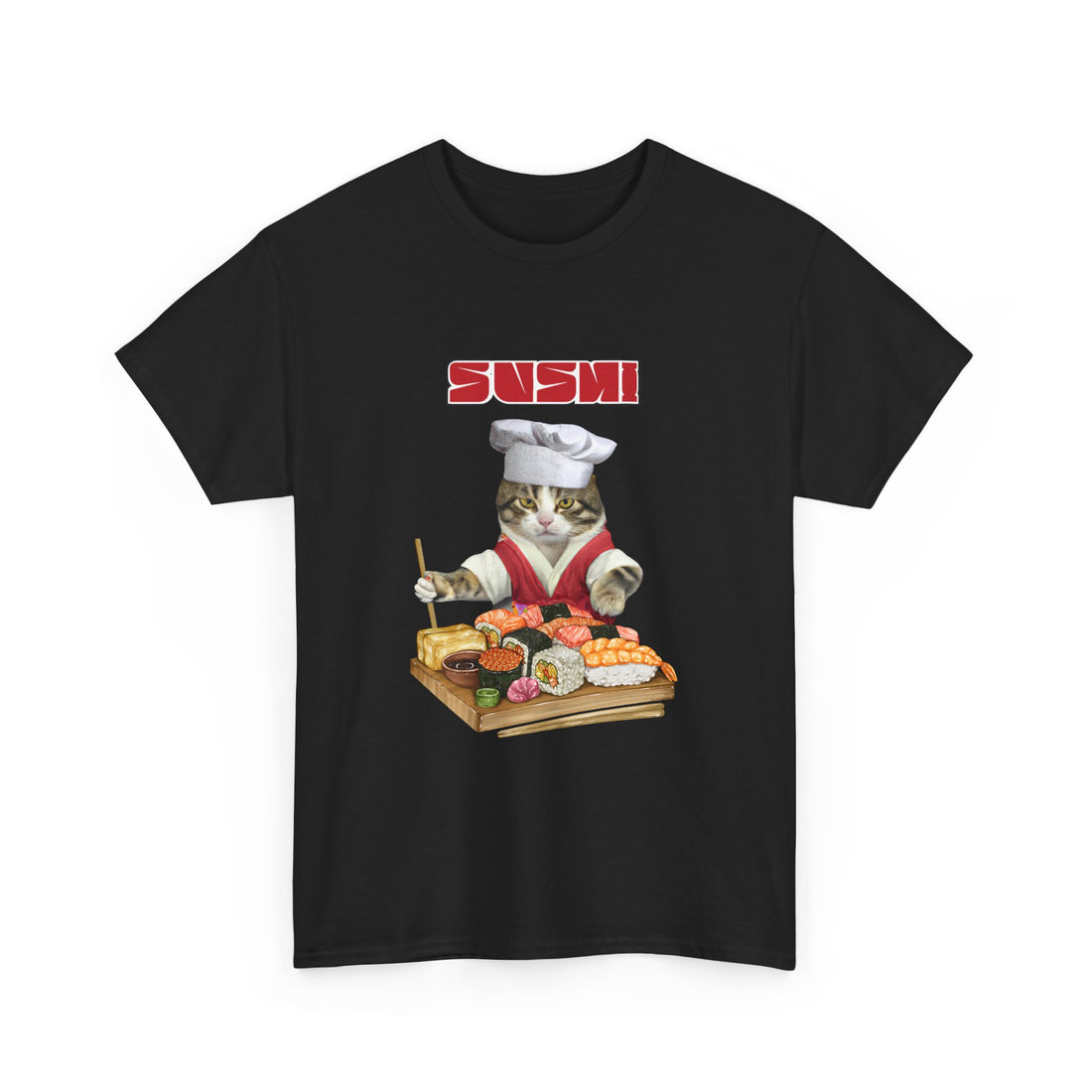 Sushi Cat T-Shirt - Graphic T-Shirt from Tee Utopia