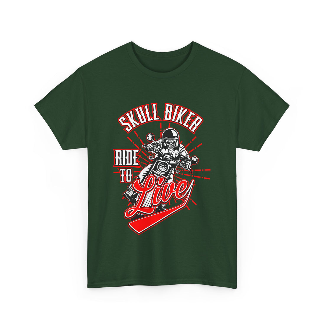 Skull Biker T-Shirt - Graphic T-Shirt from Tee Utopia