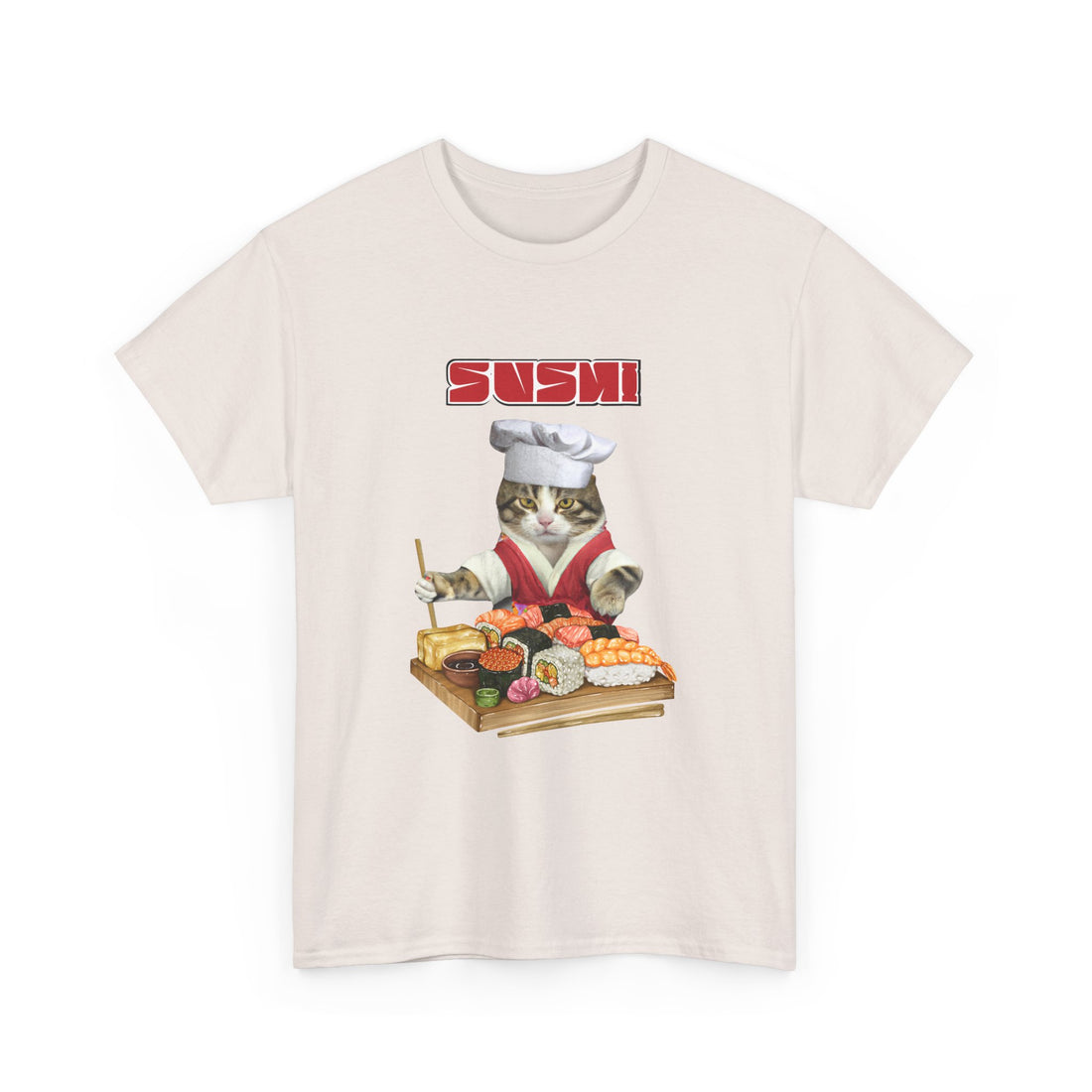 Sushi Cat T-Shirt - Graphic T-Shirt from Tee Utopia