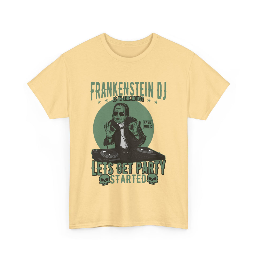 Frankenstein DJ T-Shirt - Graphic T-Shirt from Tee Utopia