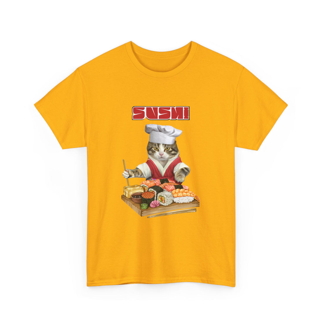 Sushi Cat T-Shirt - Graphic T-Shirt from Tee Utopia