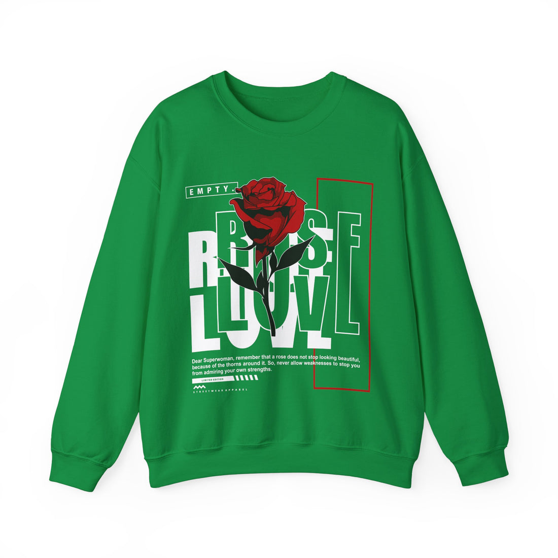 Rose Love Sweatshirt - Graphic Sweatshirt from Tee Utopia