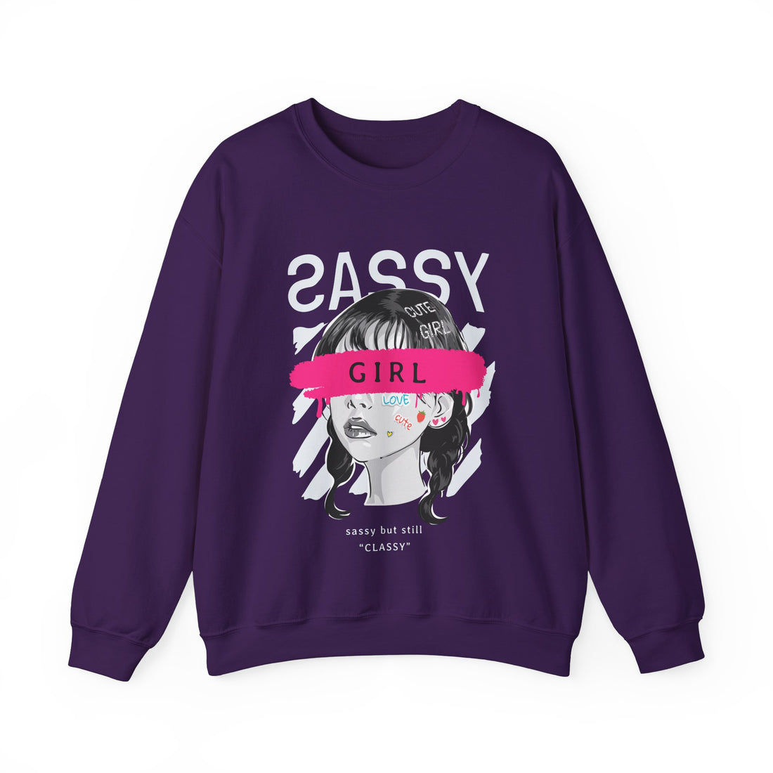 Sassy Girl Sweatshirt - Graphic Sweatshirt from Tee Utopia