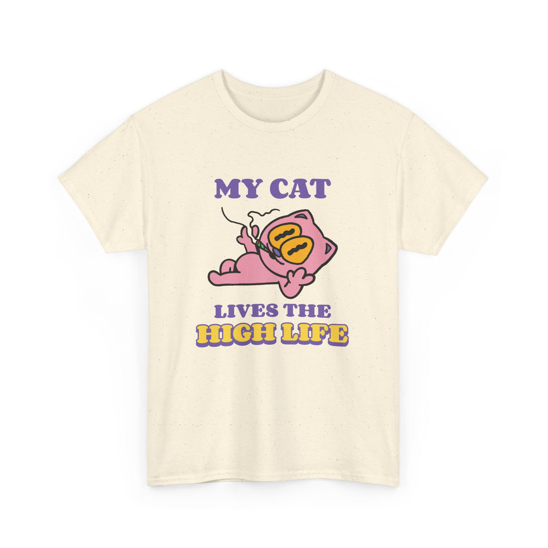 My Cat Lives The High Life T-Shirt - Graphic T-Shirt from Tee Utopia