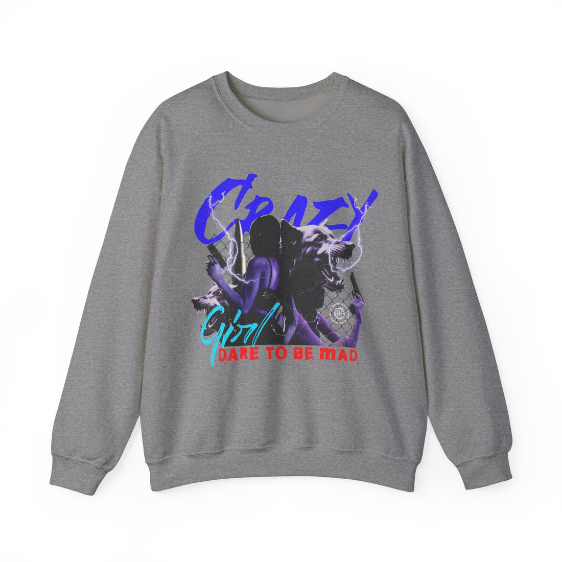 Crazy Girl Sweatshirt - Graphic Sweatshirt from Tee Utopia