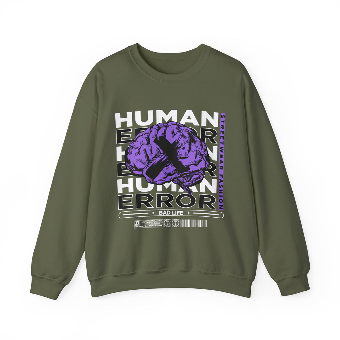 Human Error Sweatshirt - Graphic Sweatshirt from Tee Utopia