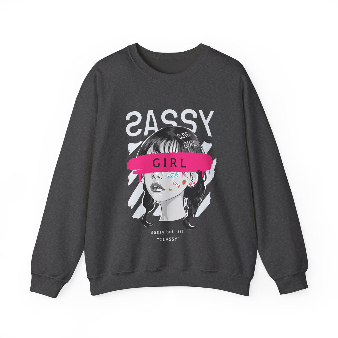 Sassy Girl Sweatshirt - Graphic Sweatshirt from Tee Utopia