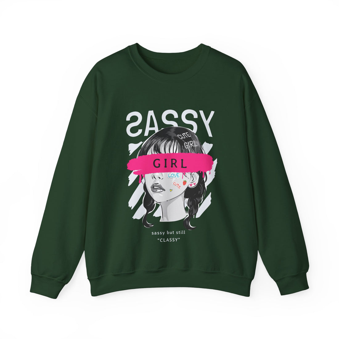 Sassy Girl Sweatshirt - Graphic Sweatshirt from Tee Utopia