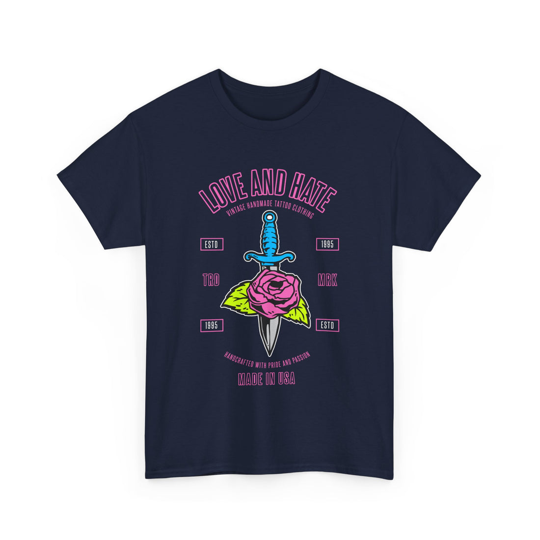 Love and Hate T-Shirt - Graphic T-Shirt from Tee Utopia