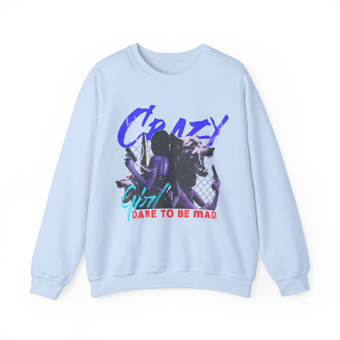 Crazy Girl Sweatshirt - Graphic Sweatshirt from Tee Utopia