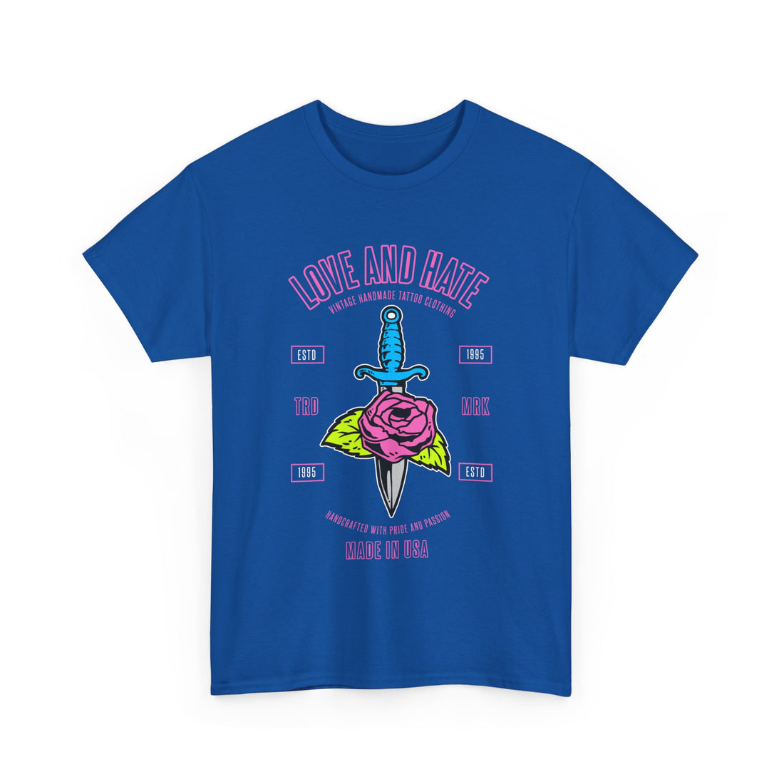 Love and Hate T-Shirt - Graphic T-Shirt from Tee Utopia