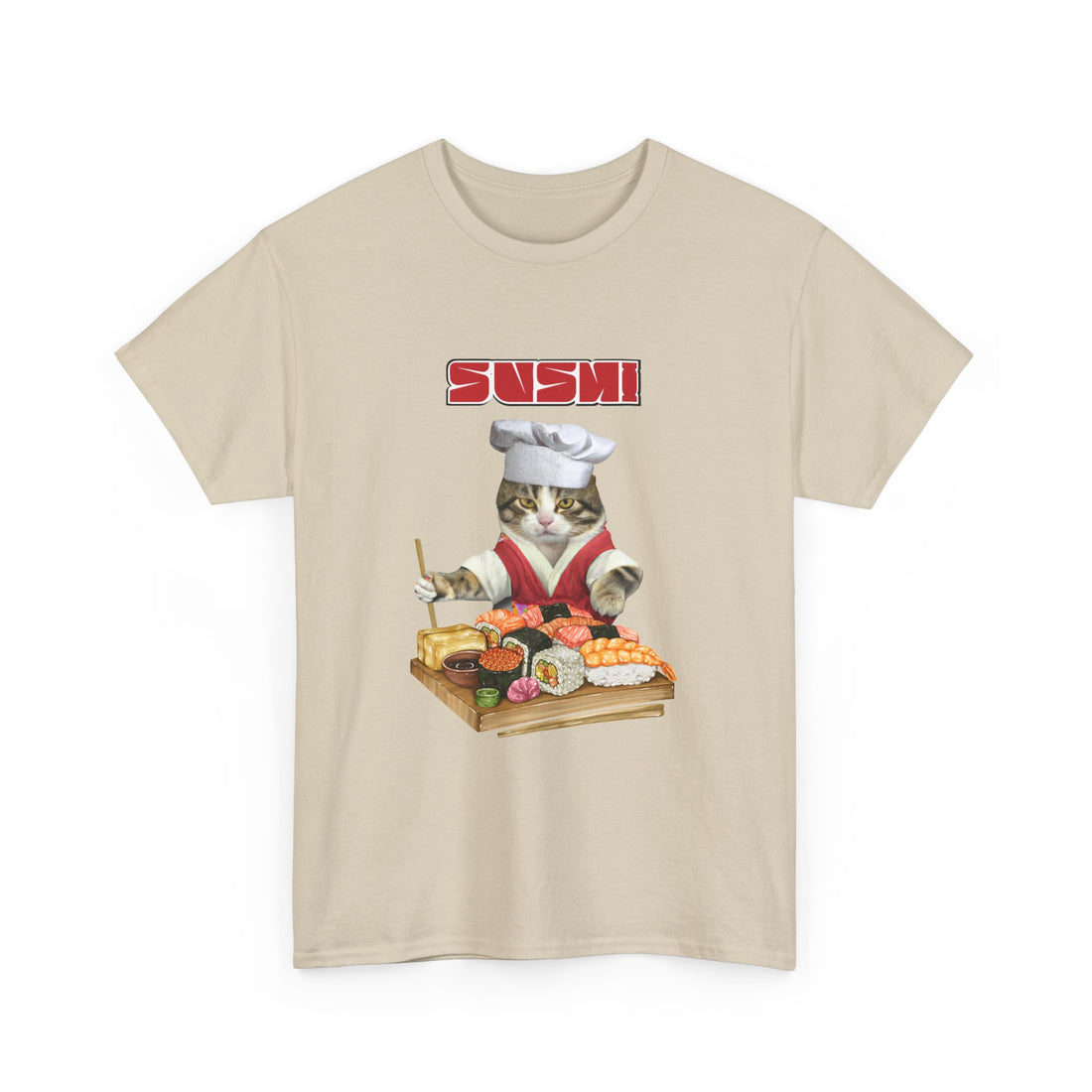 Sushi Cat T-Shirt - Graphic T-Shirt from Tee Utopia