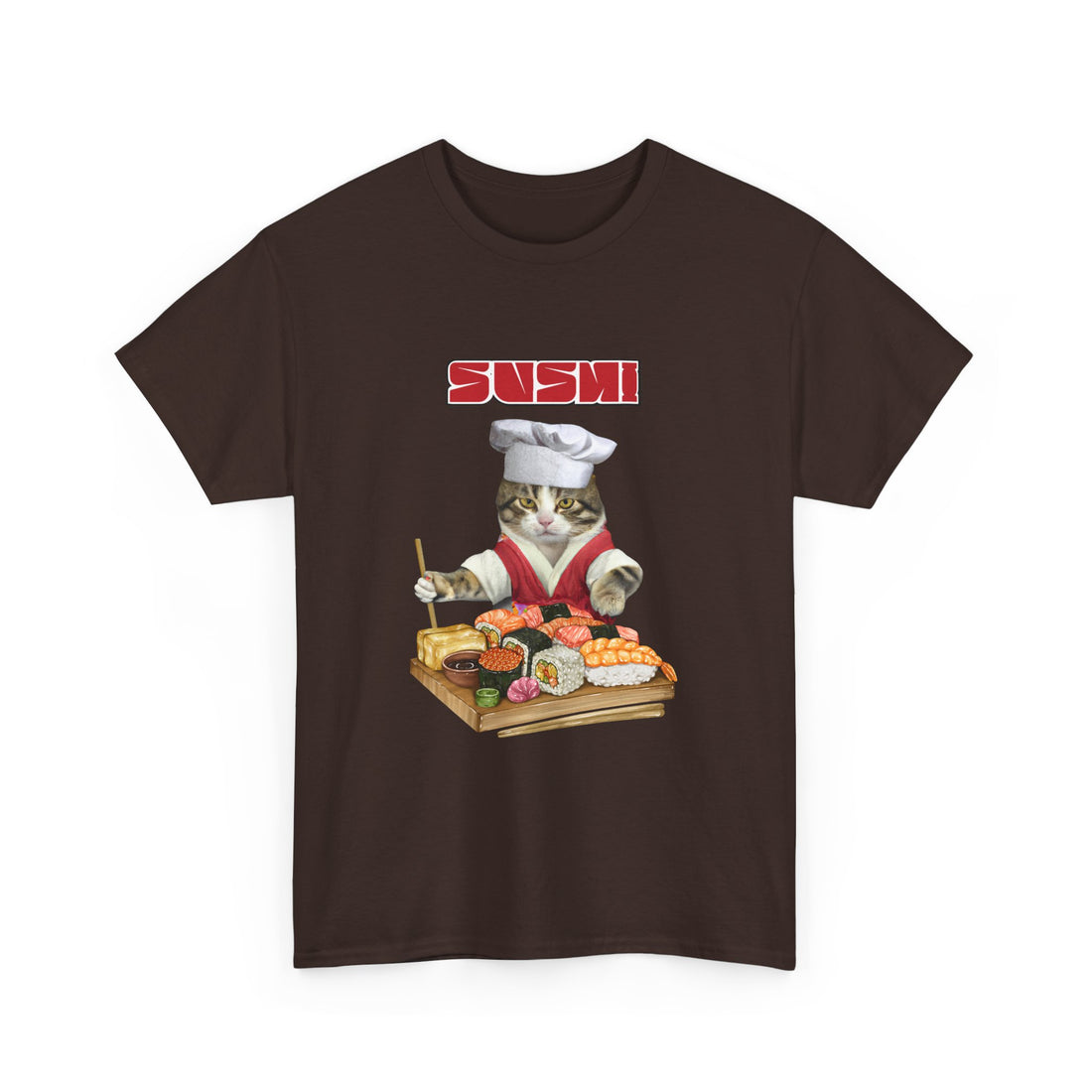 Sushi Cat T-Shirt - Graphic T-Shirt from Tee Utopia