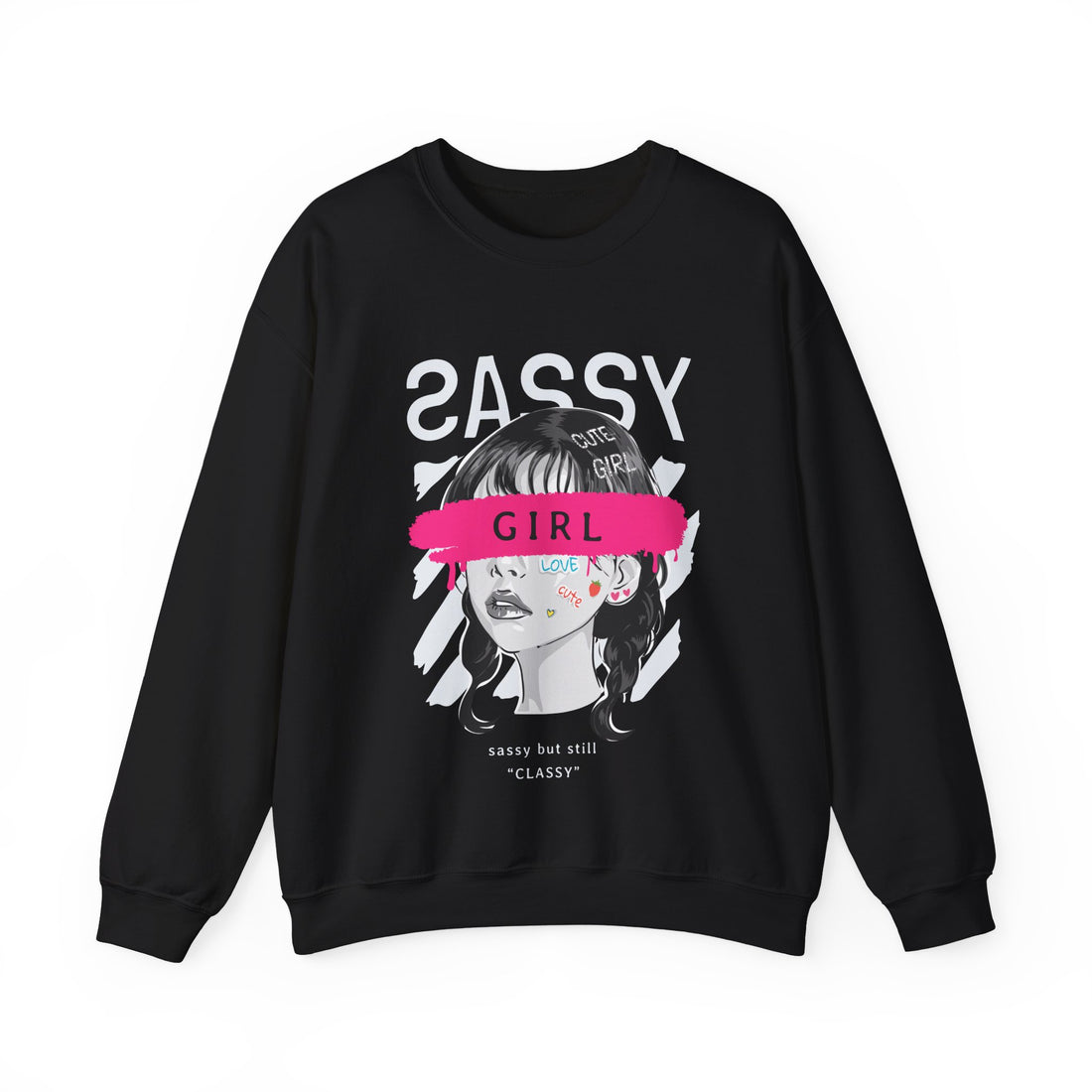 Sassy Girl Sweatshirt - Graphic Sweatshirt from Tee Utopia