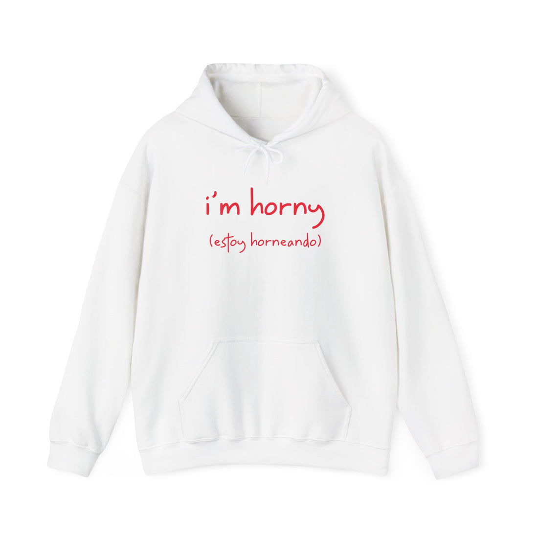 I'm Horny Hoodie - Graphic Hoodie from Tee Utopia