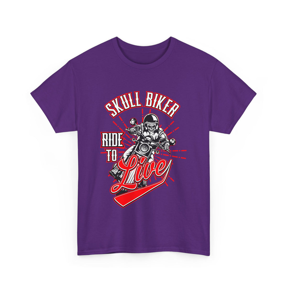 Skull Biker T-Shirt - Graphic T-Shirt from Tee Utopia