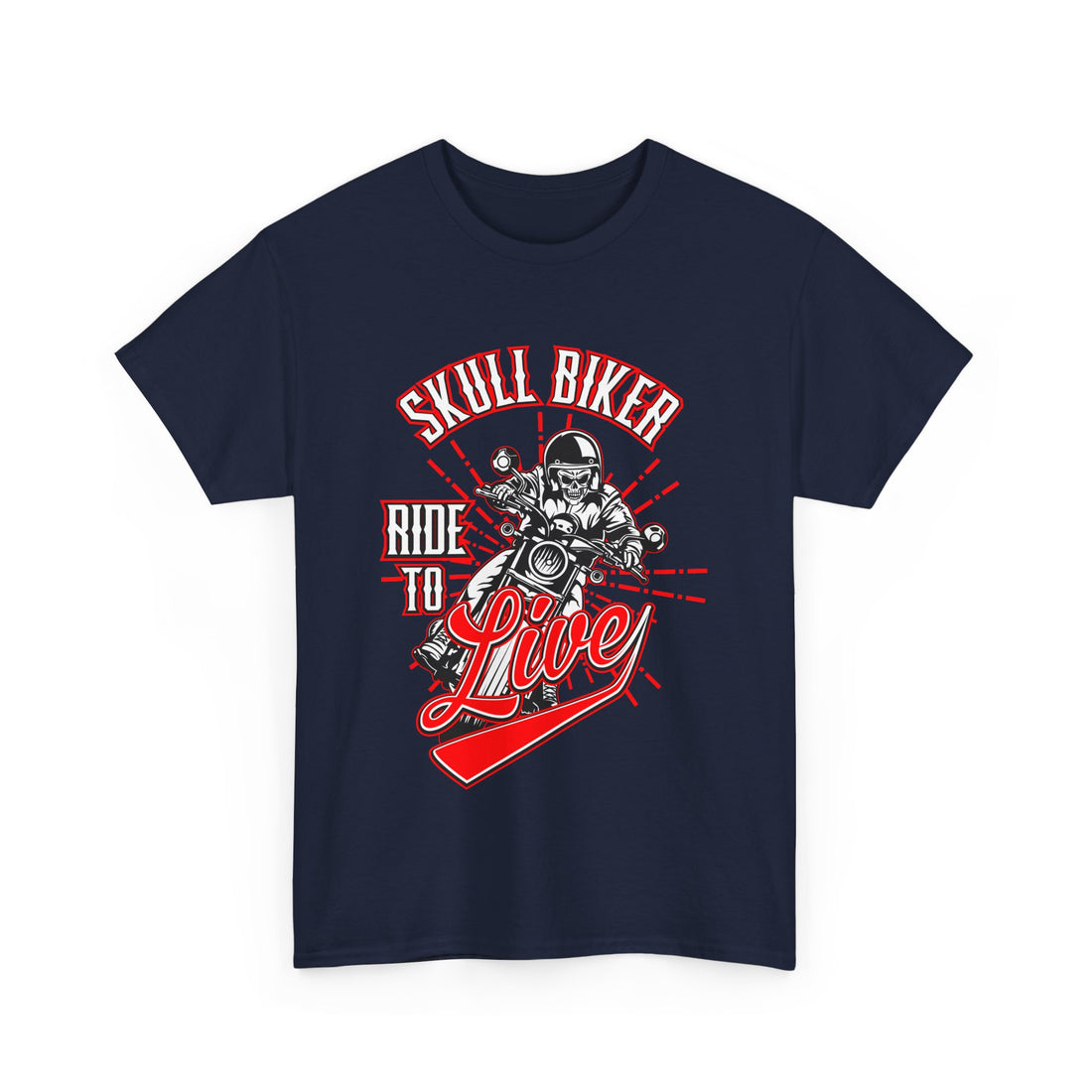 Skull Biker T-Shirt - Graphic T-Shirt from Tee Utopia