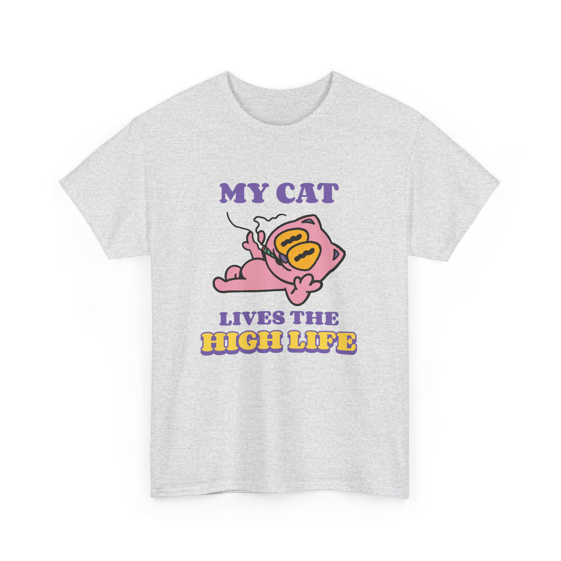 My Cat Lives The High Life T-Shirt - Graphic T-Shirt from Tee Utopia
