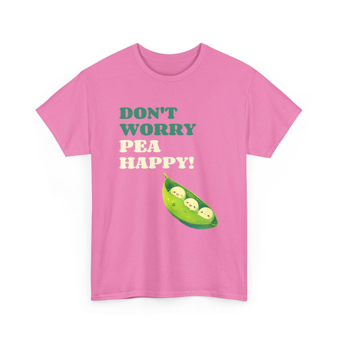 Don't Worry Pea Happy! T-Shirt - Graphic T-Shirt from Tee Utopia
