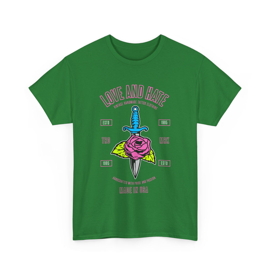 Love and Hate T-Shirt - Graphic T-Shirt from Tee Utopia