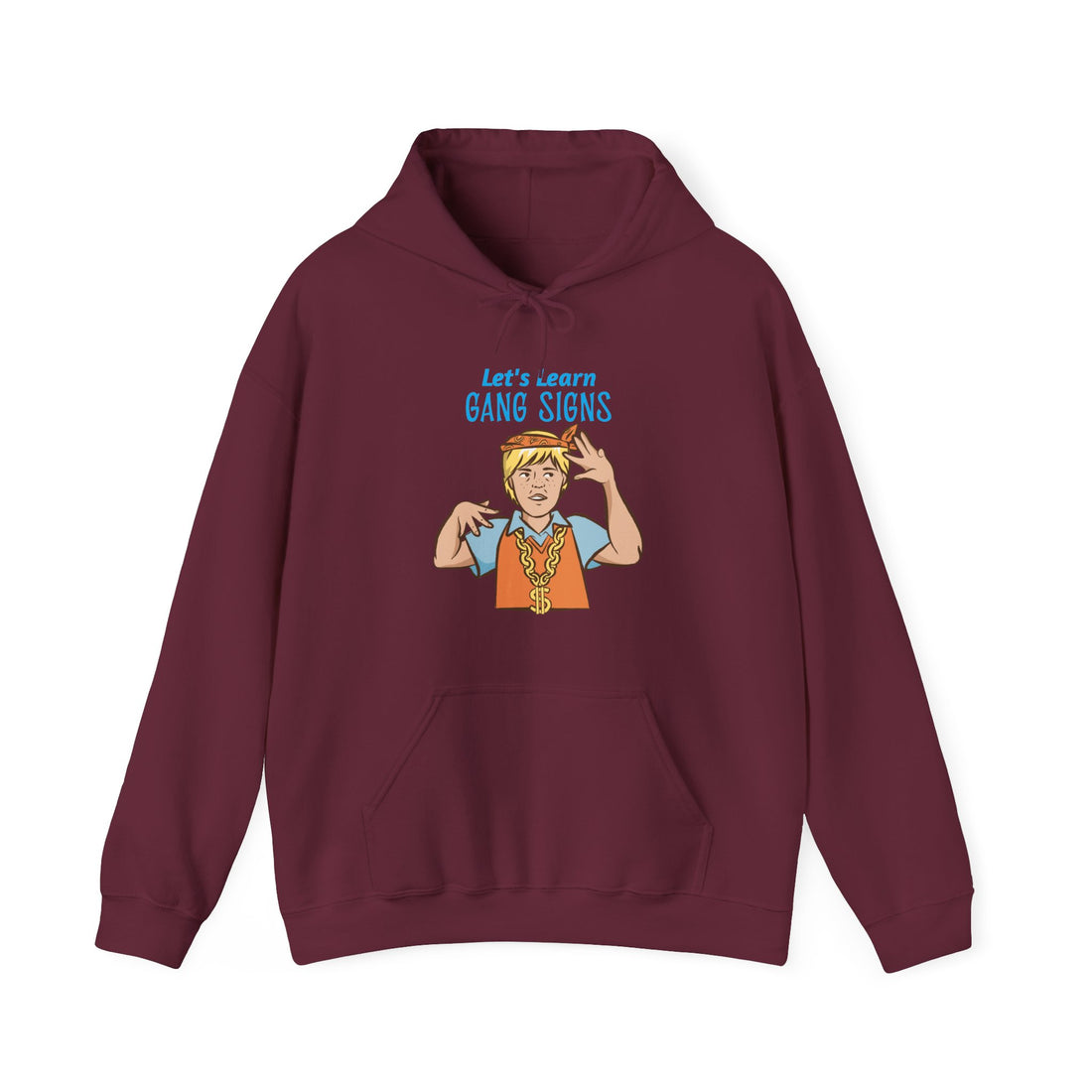 Let's Learn Gang Signs Hoodie - Graphic Hoodie from Tee Utopia