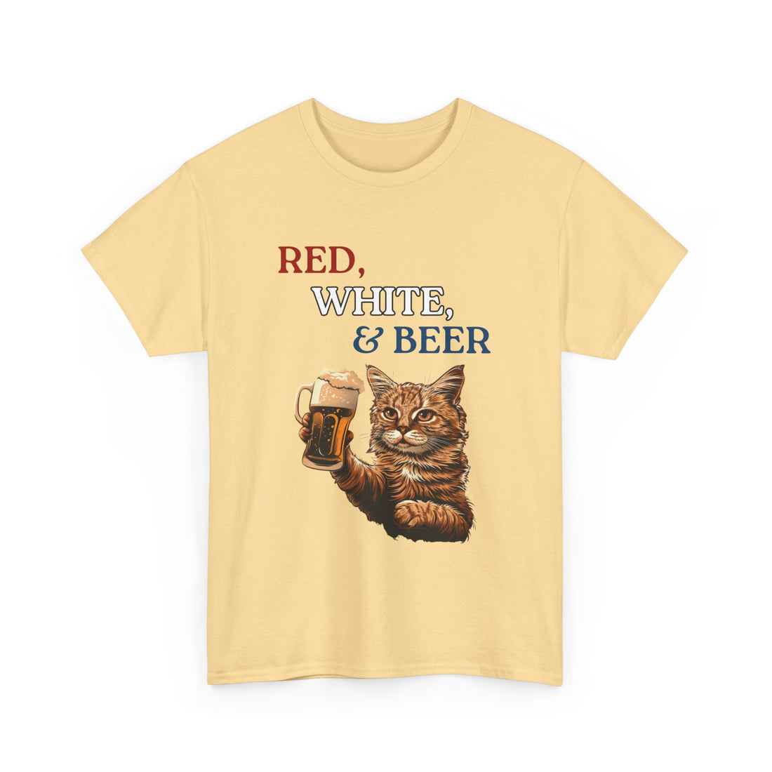 Red, White, & Beer T-Shirt - Graphic T-Shirt from Tee Utopia