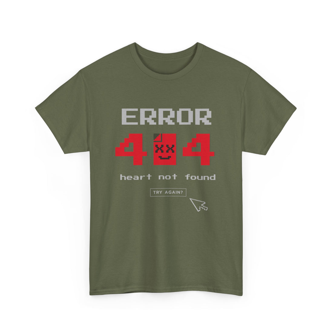 Error 404 Heart Not Found T-Shirt - Graphic T-Shirt from Tee Utopia