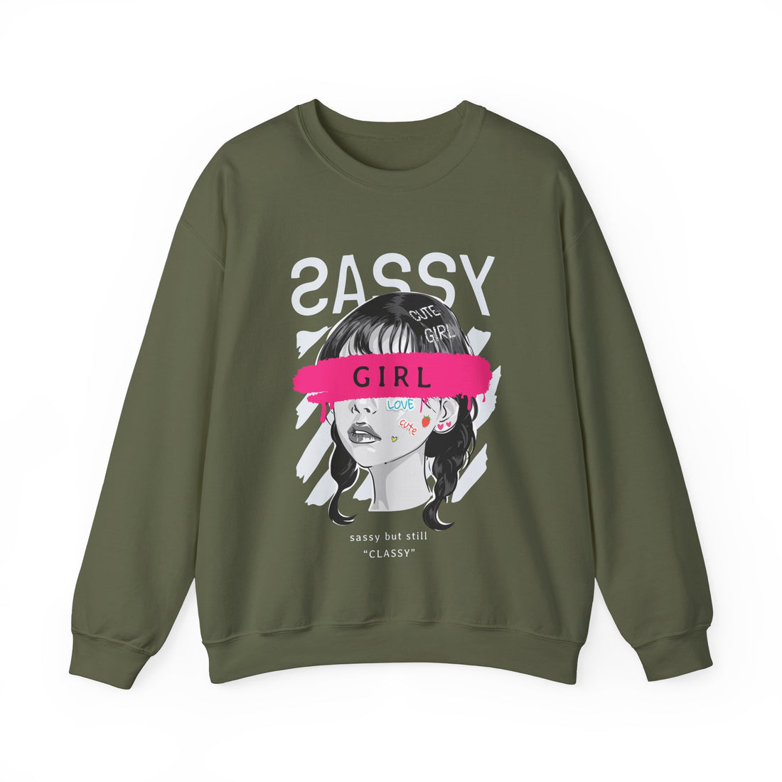 Sassy Girl Sweatshirt - Graphic Sweatshirt from Tee Utopia