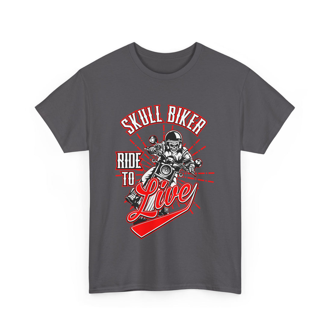 Skull Biker T-Shirt - Graphic T-Shirt from Tee Utopia