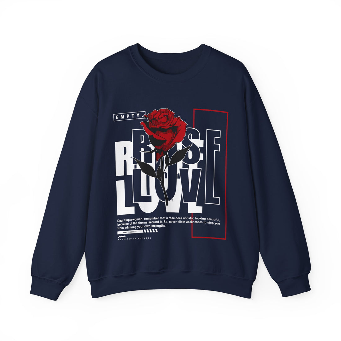 Rose Love Sweatshirt - Graphic Sweatshirt from Tee Utopia
