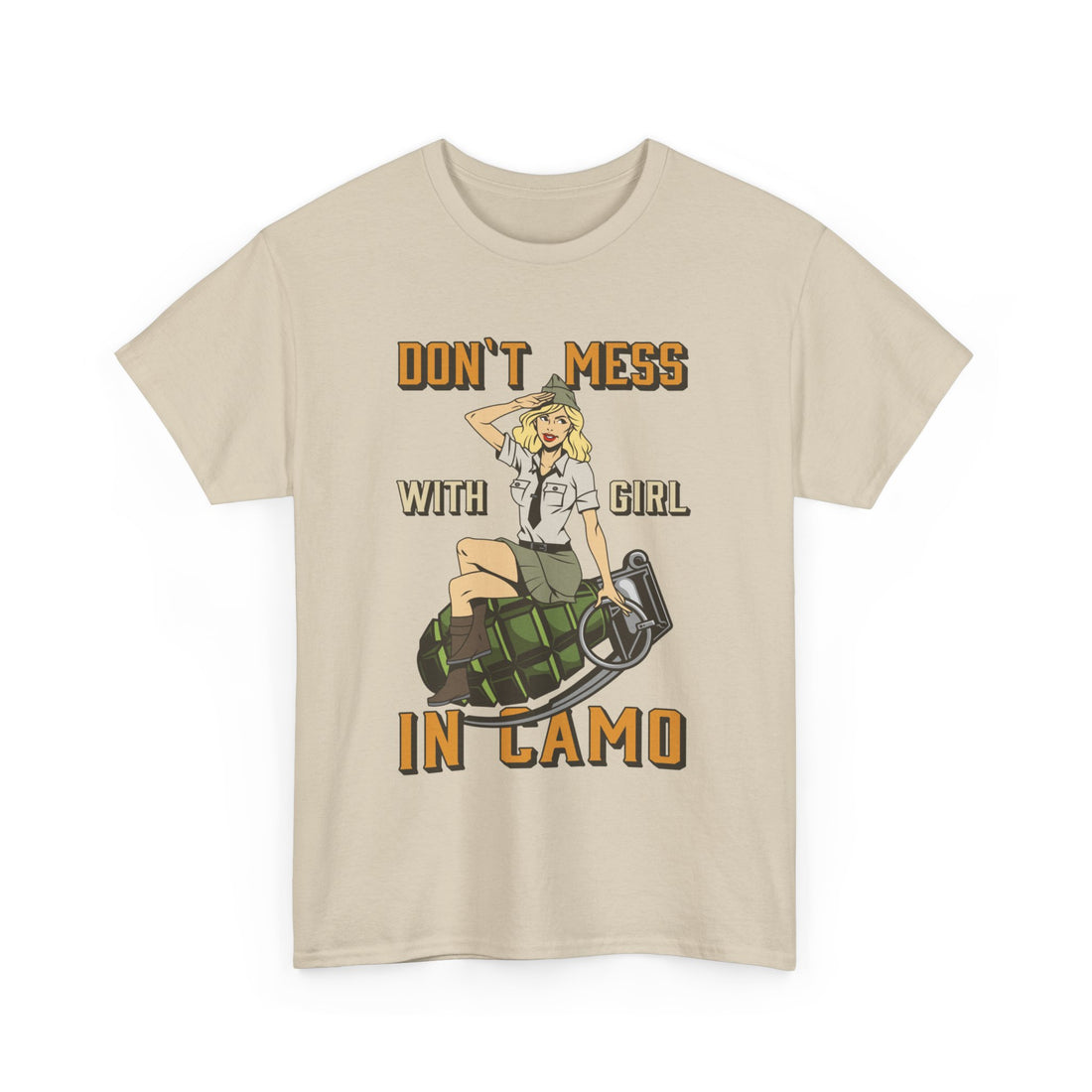 Don't Mess With a Girl in Camo T-Shirt - Graphic T-Shirt from Tee Utopia