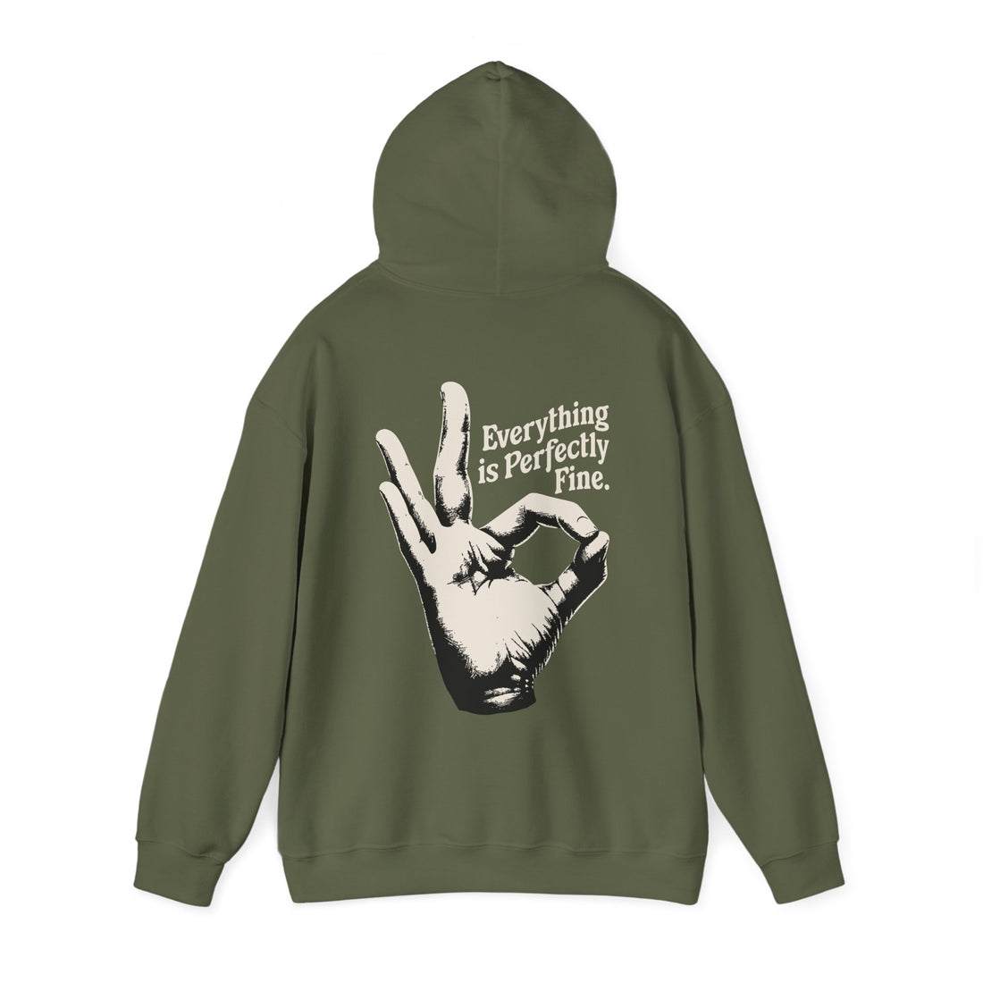Everything is Perfectly Fine. Front and Back Hoodie - Graphic Hoodie from Tee Utopia