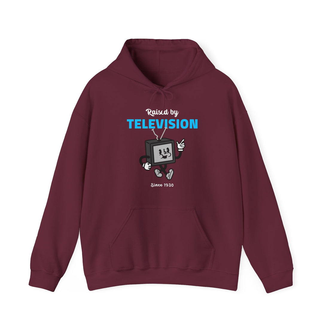 Raised By Television Hoodie - Graphic Hoodie from Tee Utopia