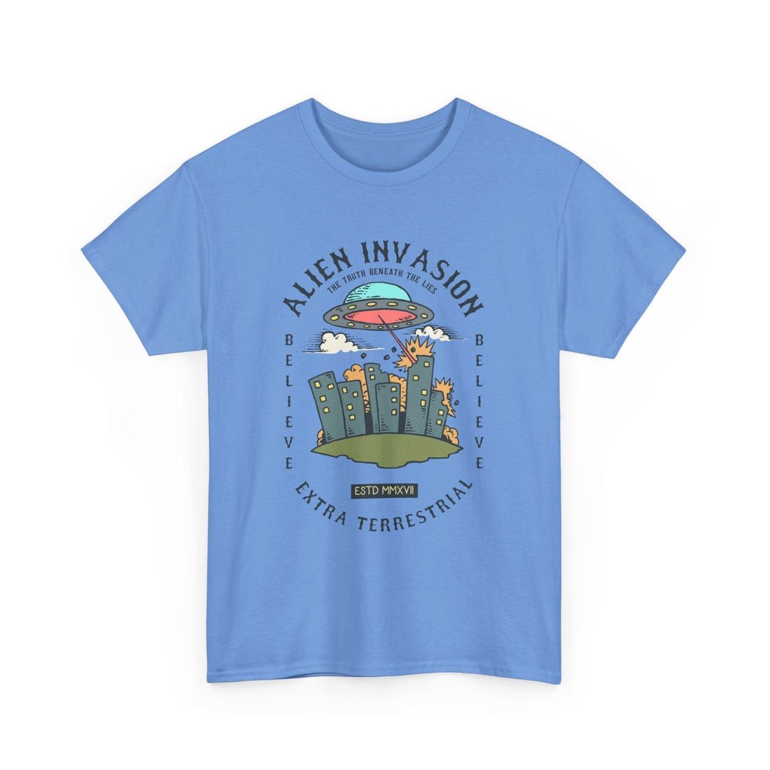 Alien Invasion Extra Terrestrial T-Shirt - Graphic T-Shirt from Tee Utopia