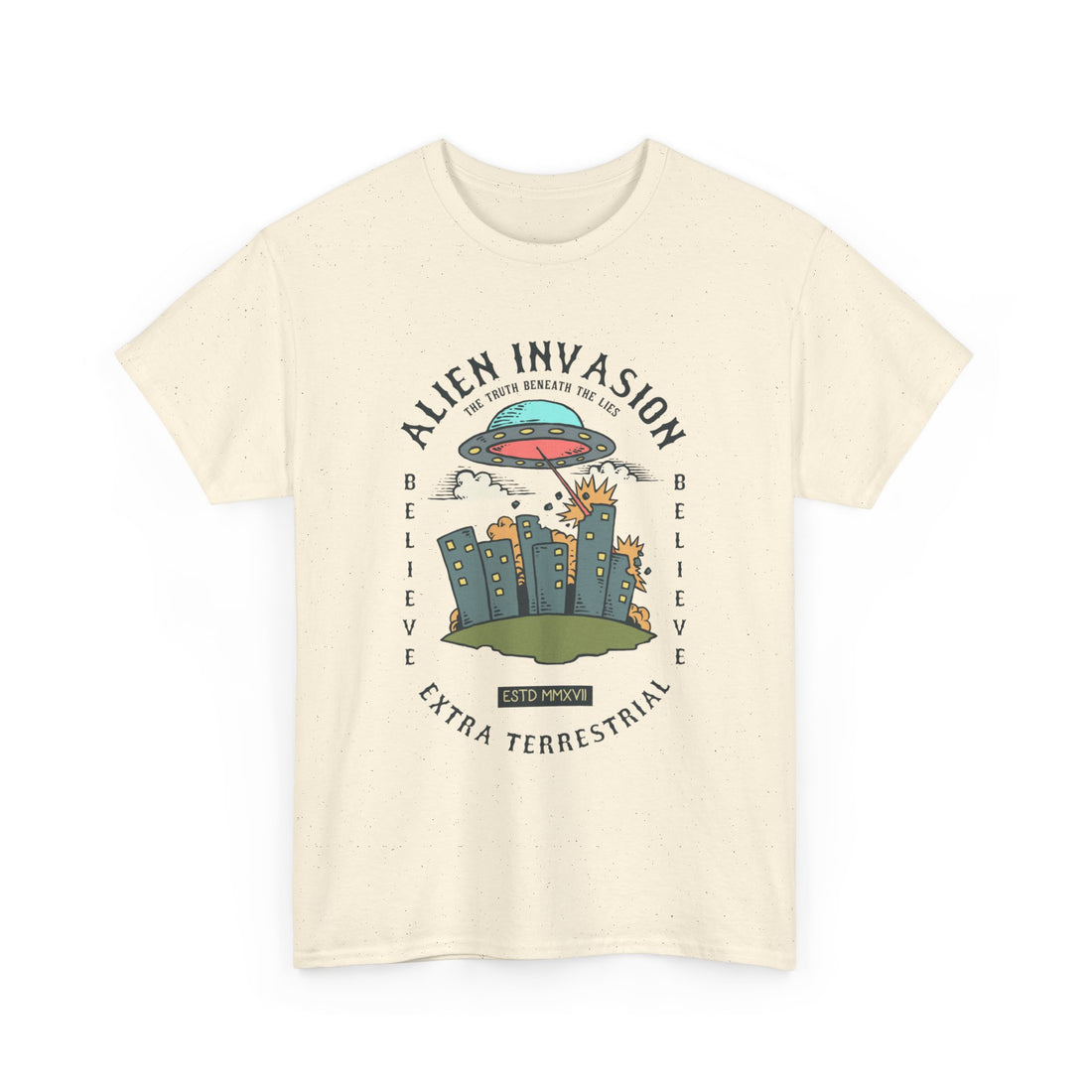Alien Invasion Extra Terrestrial T-Shirt - Graphic T-Shirt from Tee Utopia