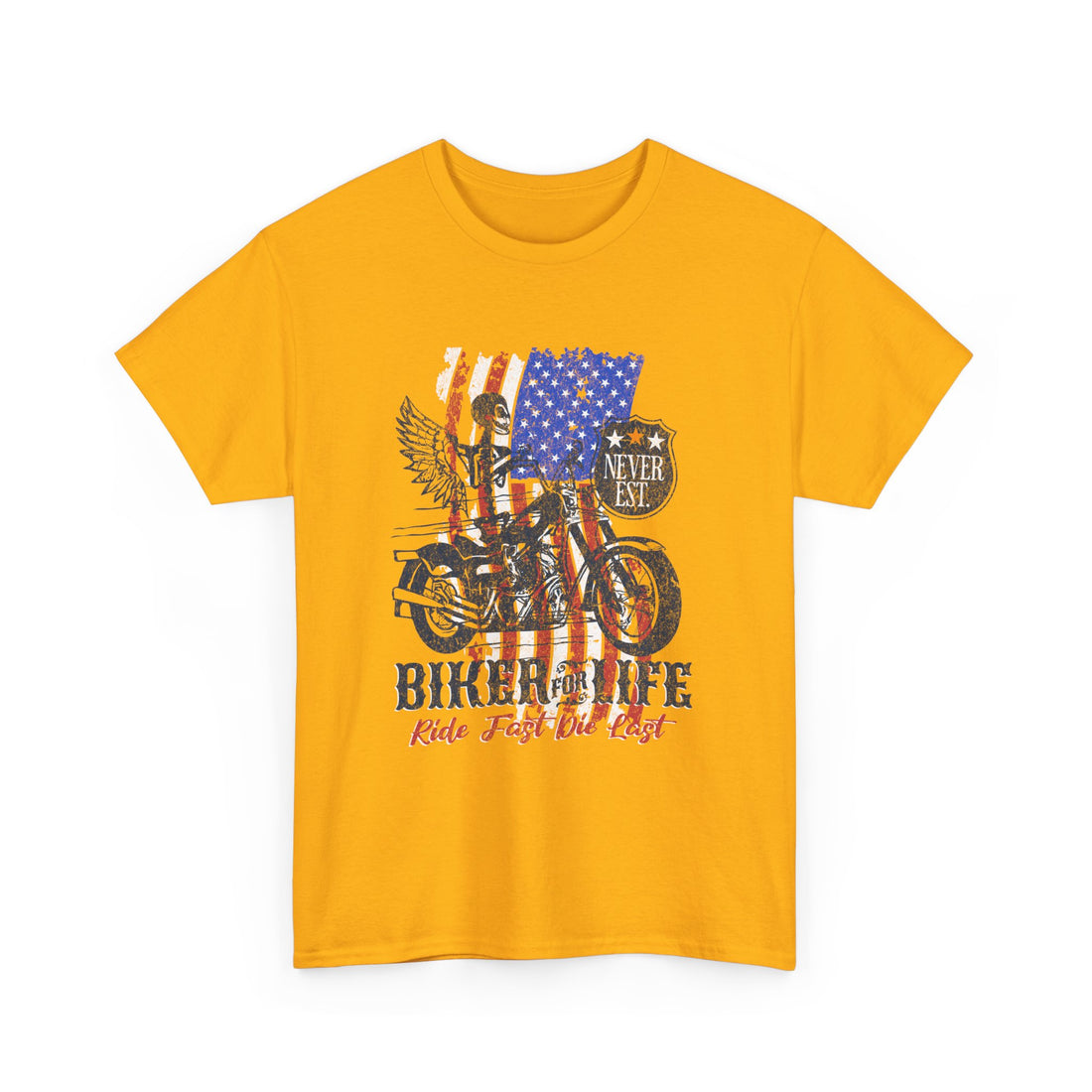 Biker For Life T-Shirt - Graphic T-Shirt from Tee Utopia