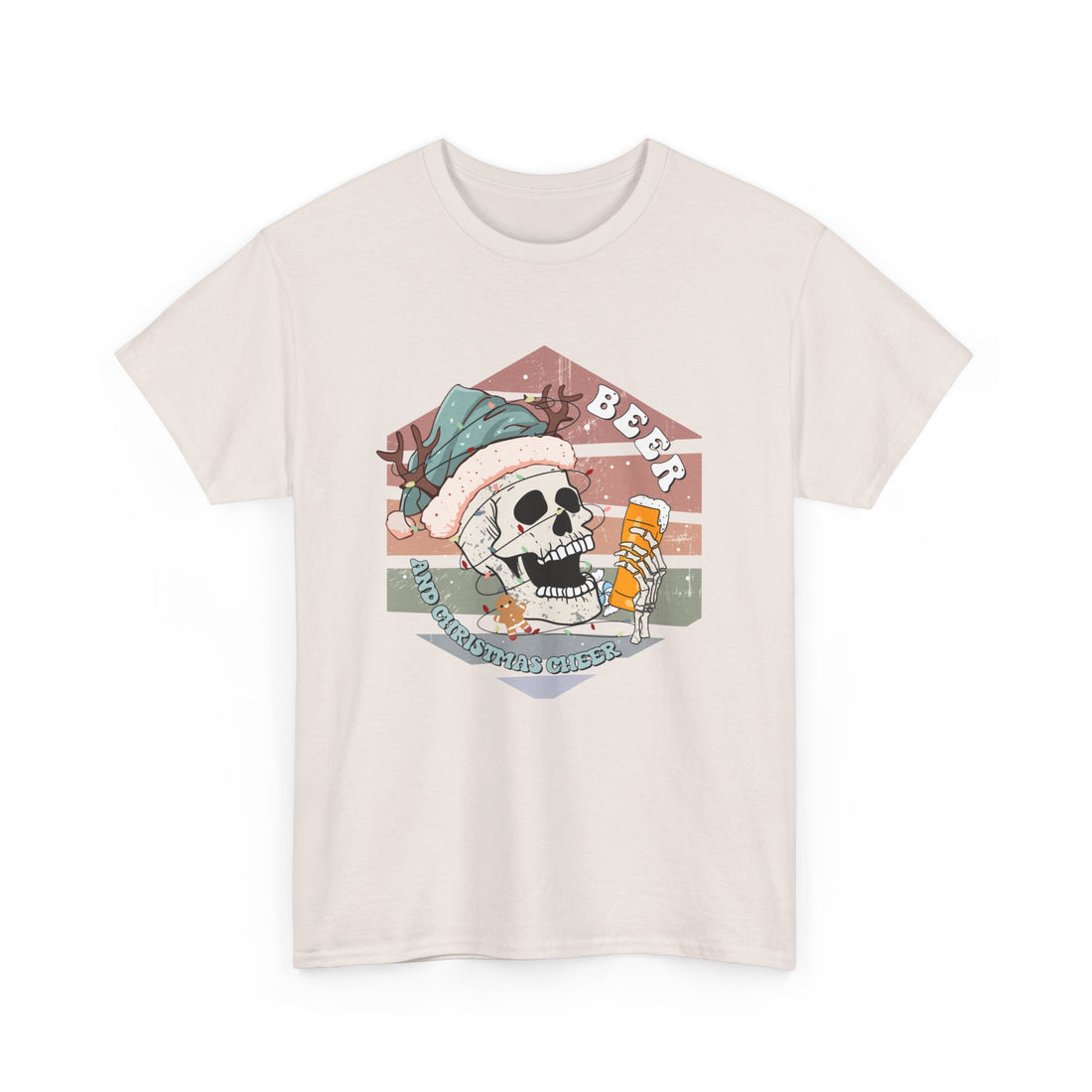Beer & Christmas Cheer T-Shirt - Graphic T-Shirt from Tee Utopia