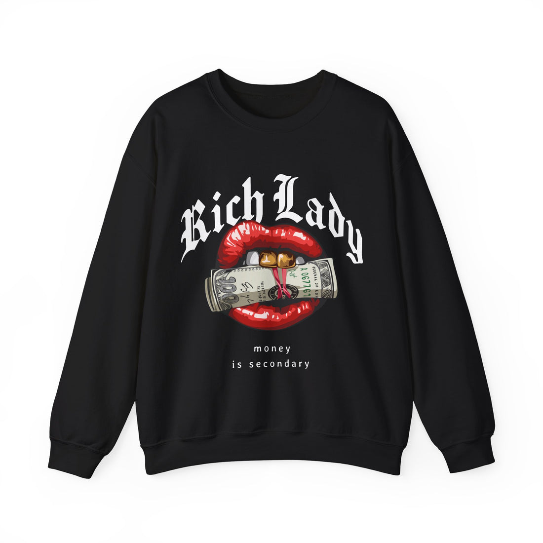 Rich Lady Sweatshirt - Graphic Sweatshirt from Tee Utopia